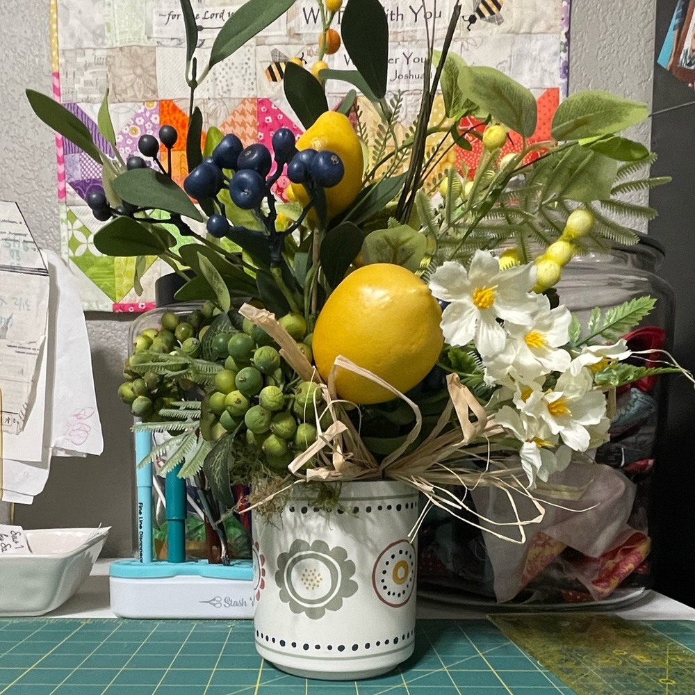 Lemon floral arrangement
